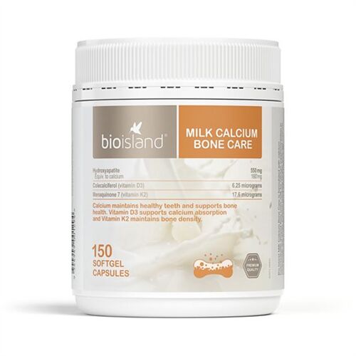 Viên bổ sung canxi Bio Island Milk Calcium Bone Care 150 viên của Úc
