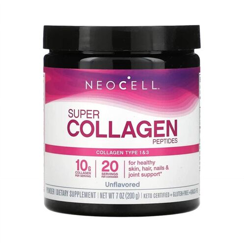 Collagen tuyp 1&3 NeoCell  dạng bột hàm lượng cao 10000mg, 200g, Mỹ [date 12/2024]