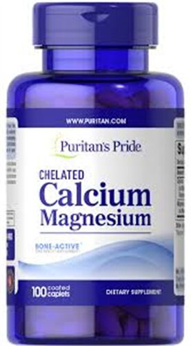 Viên uống Puritan's Pride Chelated Calcium Magnesium 100 viên của Mỹ