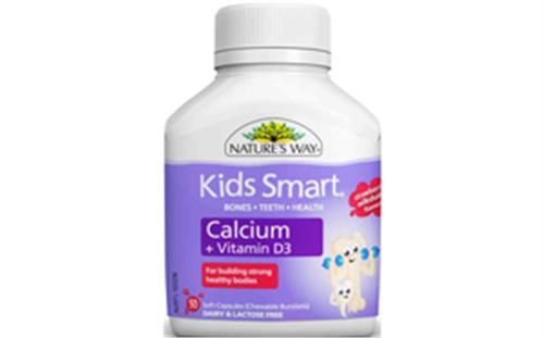 Nature's Way Kids Smart canxi + Vitamin D3 hộp 50 viên của Úc - Bổ sung canxi và vitamin cho trẻ em