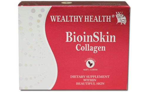 Viên uống đẹp da, tóc, móng BioinSkin Collagen  Wealthy Health của Úc