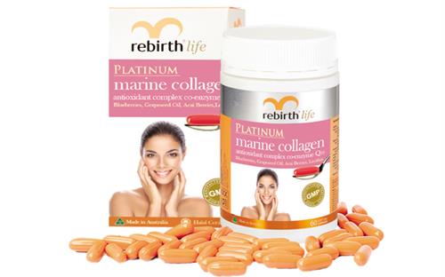 Collagen Rebirth hộp 60 viên 1000mg Lanopearl của Úc  - Marine Collagen dạng viên uống