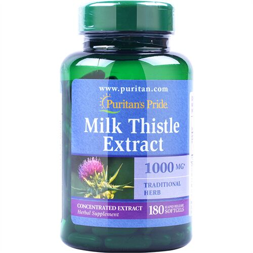 Milk Thistle 1000mg Puritan Pride hộp 180 viên - Thực phẩm chức năng bổ gan của Mỹ 