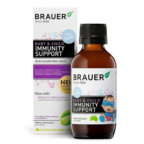 Siro tăng đề kháng Brauer Baby & Child Immunity Support 100ml của Úc