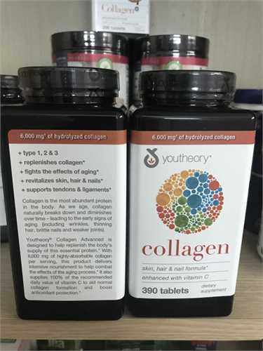 Collagen Mỹ tuýp 1 2 & 3 + C 390 viên YoutheoryTM của Mỹ