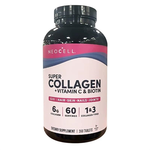 Super Collagen+C bổ sung BIOTIN 360 viên Neocell của Mỹ - Collagen C tuýp 1 & 3 mẫu mới