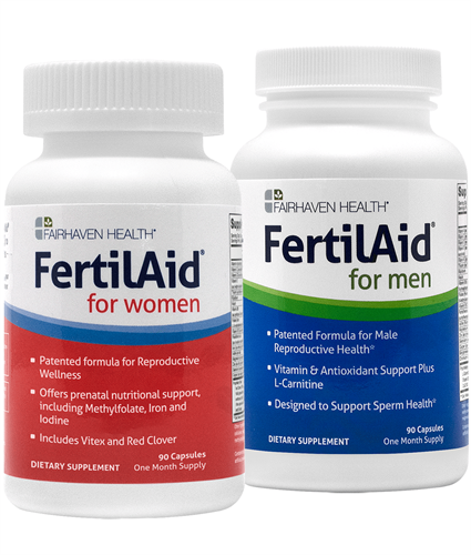 Bộ sản phẩm FertilAid dành cho cả nam và nữ: FertilAid for Women và FertilAid for Men hỗ trợ khả năng mang thai ở các cặp vợ chồng