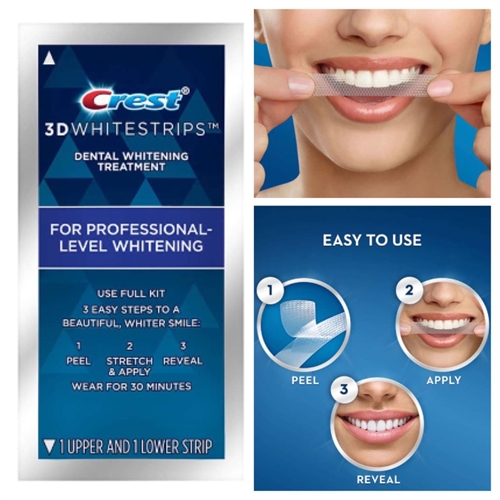 Miếng dán trắng răng Crest 3D Whitestrips Professional Effects 18 miếng của Mỹ