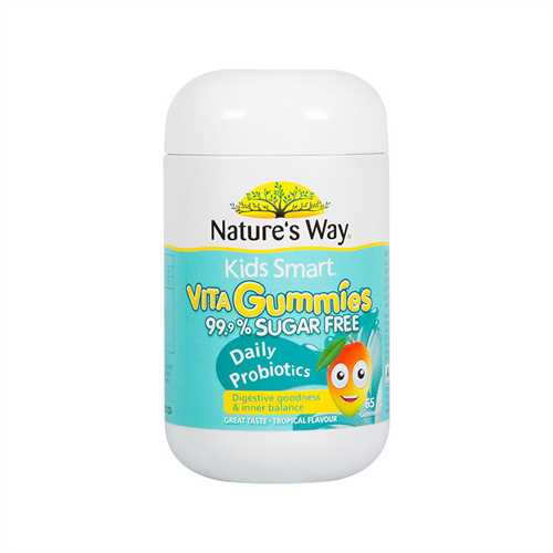 Kẹo dành cho bé Nature's Way Kids Smart Vita Gummies Sugar Free Daily Probiotics 65 viên của Úc