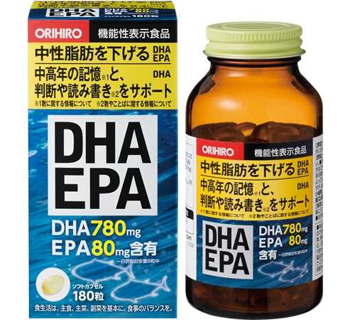 Viên uống bổ não Nhật Bản DHA EPA Orihiro hộp 180 viên