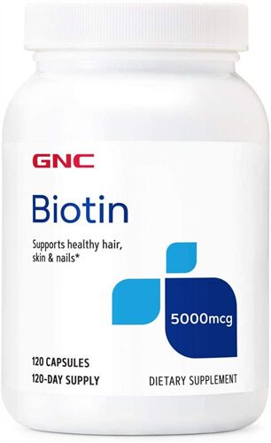 Viên uống hỗ trợ mọc tóc GNC Biotin 5000mcg 120 viên của Mỹ
