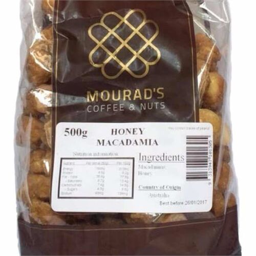 Hạt maca – macadamia tẩm mật ong bóc vỏ Mourad’s Coffee & Nuts Callifornian Walnuts 500g của Úc