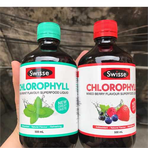 Nước diệp lục Swisse Chlorophyll Spearmint Flavor Liquid Tonic 500ml vị bạc hà của Úc