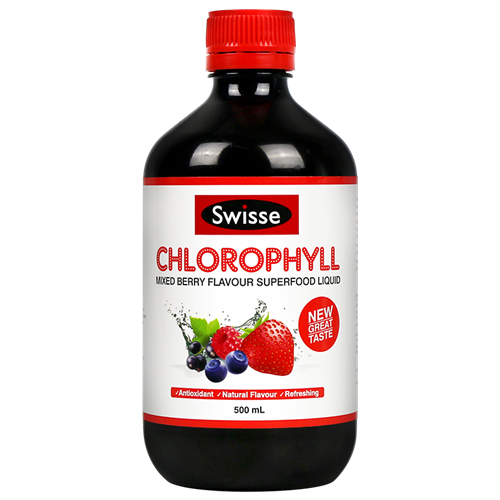 Nước diệp lục Swisse Chlorophyll Mixed Berry Flavor Liquid Tonic 500ml vị dâu của Úc
