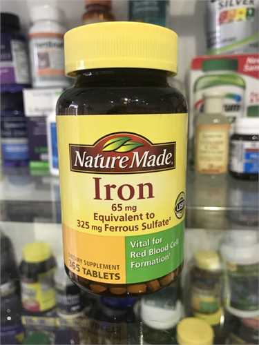Viên uống bổ sung sắt Nature Made Iron 65 mg 365 viên của Mỹ