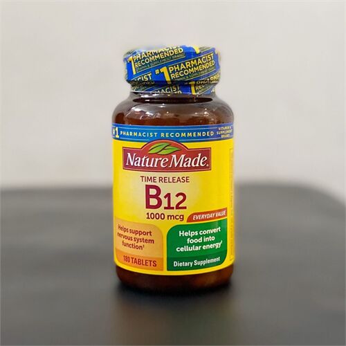 Viên uống bổ sung vitamin B12 1000 mcg Nature Made hộp 180 viên của Mỹ