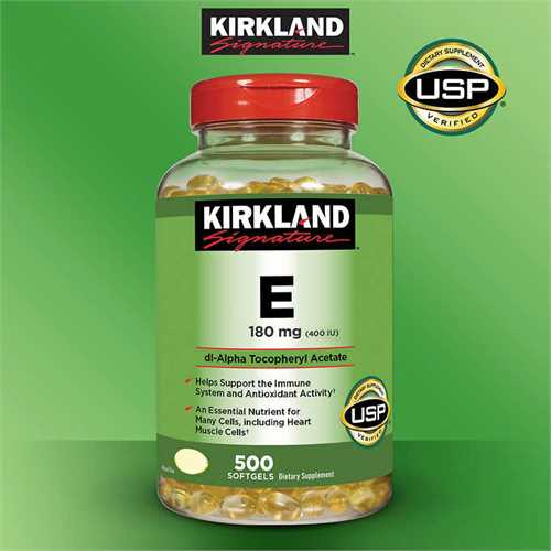 Vitamin E 500 viên Kirkland của Mỹ - Đẹp da, chống lão hóa 