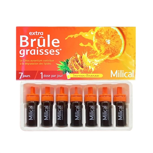 Nước uống cam dứa hỗ trợ giảm mỡ Extra Brule Graisses hộp 7 chai của Pháp