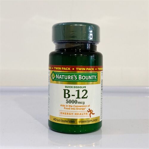 Viên uống Vitamin B12 5000mg Nature’s Bounty 40 viên của Mỹ