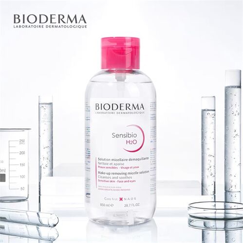 Nước tẩy trang Bioderma hồng Sensibio H2O 850ml của Mỹ nắp nhún