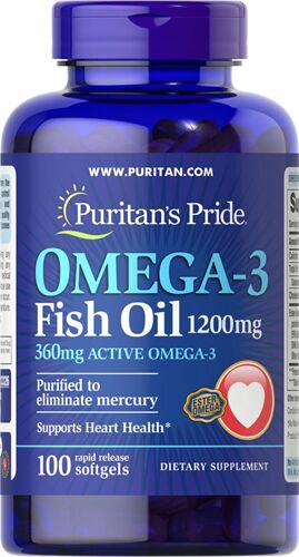 Viên dầu cá Puritan’s Pride Omega 3 Fish Oil 1200mg 100 viên