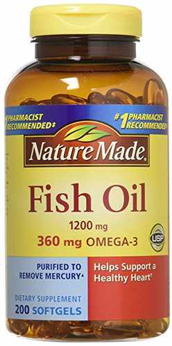 Dầu cá của Mỹ - Omega 3 Fish Oil Nature Made 1200mg hộp 200 viên