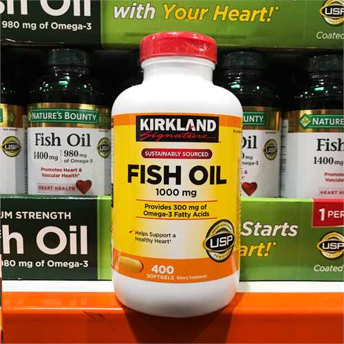 Omega 3 của Mỹ - Omega 3 Fish Oil 1000mg Kirkland