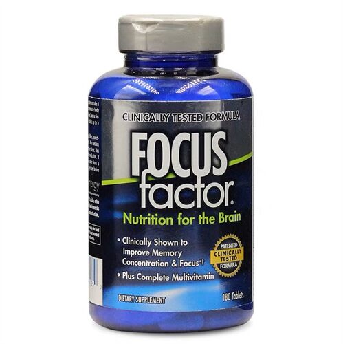 Viên uống Focus Factor Nutrition for The Brain hộp 180 viên của Mỹ - mẫu mới nhất