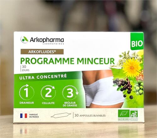 Arkopharma BIO Programme Minceur - Hỗ trợ giảm cân 3 tác động hộp 30 ống của Pháp