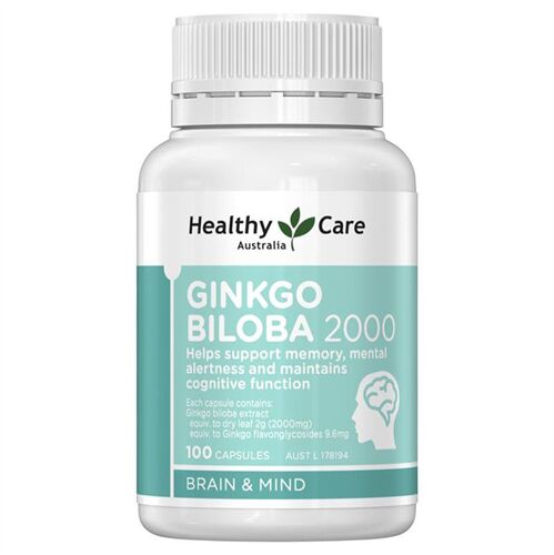 Viên uống Healthy Care Ginkgo Biloba 2000 100 viên của Úc