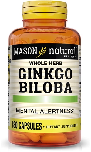 Viên uống Ginkgo Biloba 500mg hộp 180 viên Mason Natural 