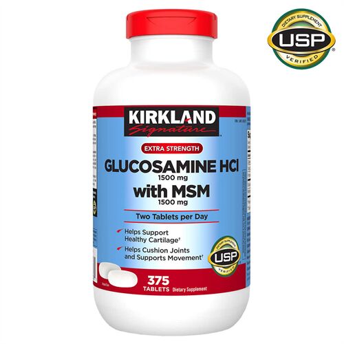 Viên uống Glucosamine 1500mg Kirland hộp 375 viên của Mỹ