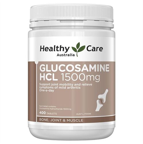 Thực phẩm chức năng Healthy Care Glucosamine HCL 1500mg hộp 400 viên của Úc