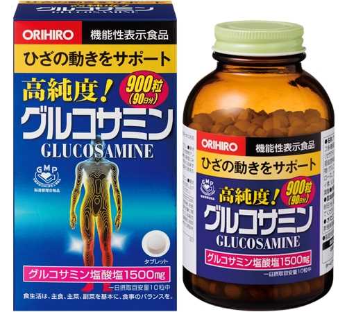 Viên uống Glucosamine 1500mg Orihiro hộp 900 viên của Nhật Bản mẫu mới