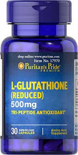 Viên uống trắng da tăng cường hệ miễn dịch Puritan's Pride Premium L-Glutathione 500mg 30 viên