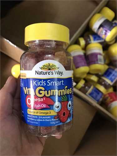 Kids Smart Vita Gummies Omega 3 Fish Oil 60 viên Úc - Bổ sung vitamin và dầu cá cho bé