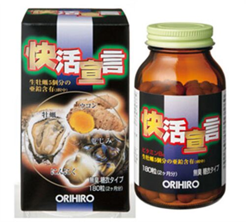 Tinh chất hàu tươi, nghệ và tỏi Orihiro Nhật Bản hộp 180 viên - Thải độc gan, bổ dương