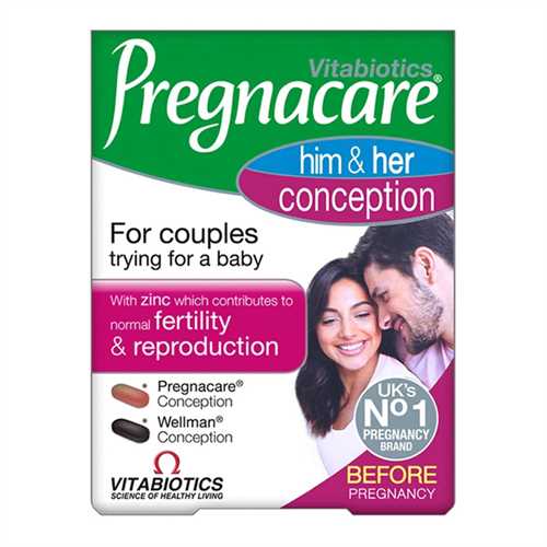 Vitabiotics Pregnacare him & her Conception hộp 60 viên của Anh