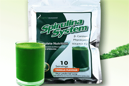 Sữa tảo hỗ trợ tăng cân Spirulina System gói 110g của Nhật Bản