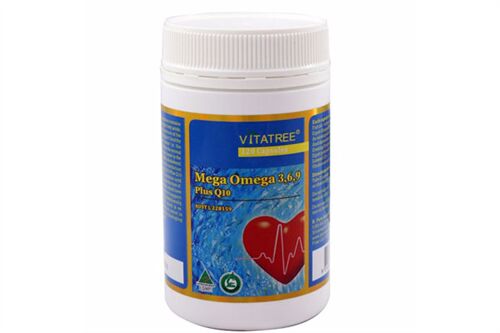 Viên uống Vitatree Mega Omega 3,6,9 Plus Q10 hộp 120 viên của Úc