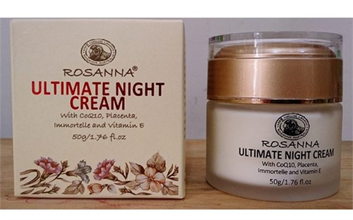 Kem dưỡng da ban đêm Rosanna Ultimate Placenta Night Cream hộp 50g của Úc
