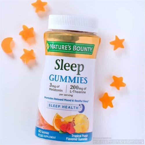 Kẹo dẻo hỗ trợ ngủ ngon, giảm stress Melatonin 3mg Nature's Bounty 60 viên