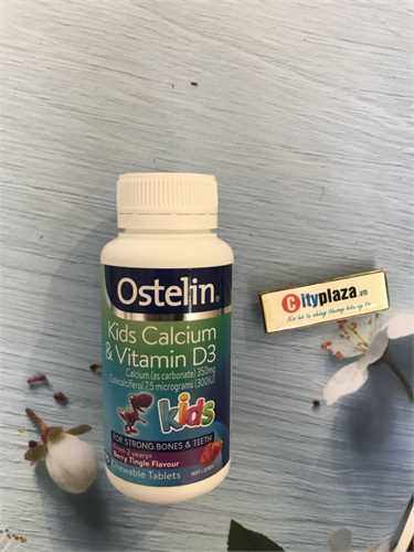 Calcium Ostelin Kids Vitamin D3 của Úc - Viên bổ sung canxi và vitamin D3 cho bé hôp 90 viên