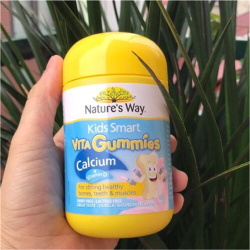 Kẹo bổ sung canxi và vitamin D cho bé Nature's way Vita Gummies calcium + vitamin D 60 viên của Úc