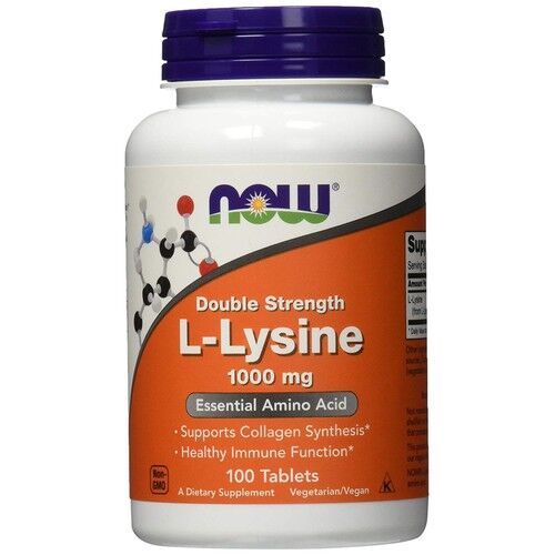 Viên uống L-Lysine Double Strength 1000 mg 100 viên của Now