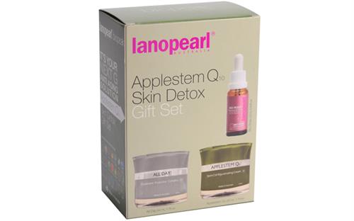 Bộ sản phẩm giải độc tố, tái tạo và phục hồi da - Applestem Q10 Skin Detox Gift Set Lanopearl 
