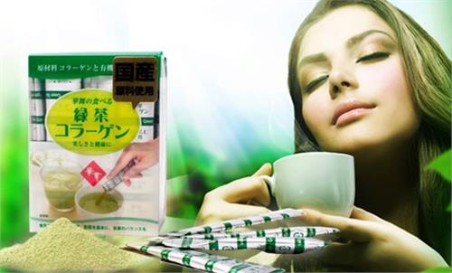 Hanamai collagen tinh chất trà xanh từ Nhật - Sáng da tự nhiên