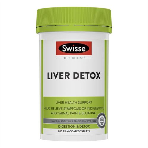 Liver Detox Swisse Úc hộp 200 viên - Viên uống bổ gan, thải độc gan