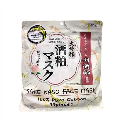 Mặt nạ Trắng Da Se Khít Lỗ Chân Lông Sake Kasu Face Mask Nhật Bản 33 miếng