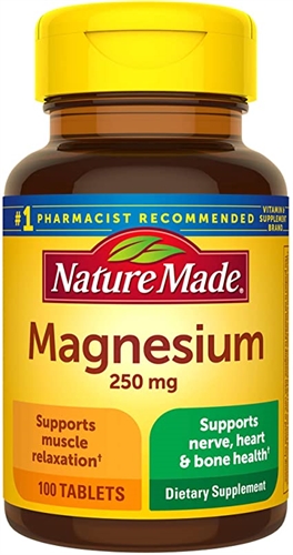 Viên uống bổ sung Nature Made Magnesium 250mg hộp 100 viên của Mỹ 